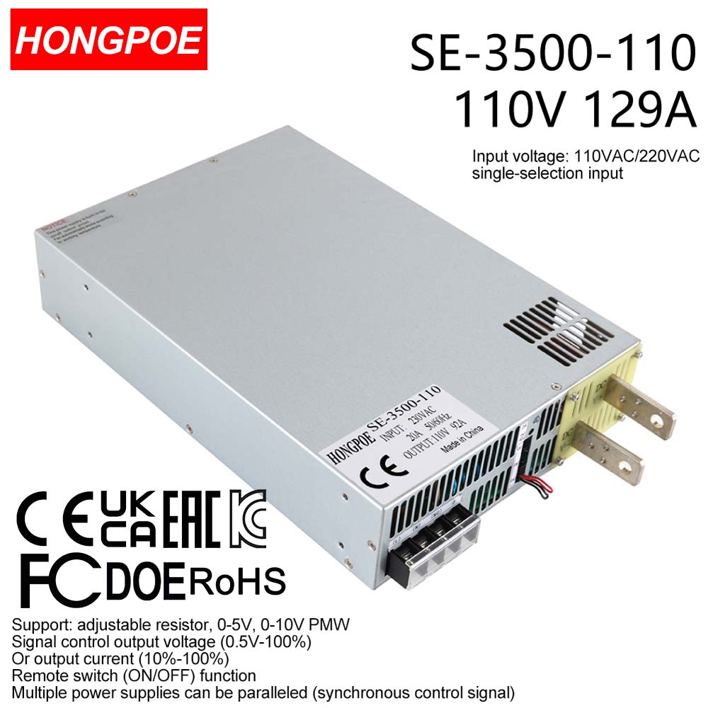 0-110V 31A 3500W Adjustable AC-DC 0-5V 0-10V PLC/PMV signal control transformer, suitable for motor/battery/solar/industrial control. CE certifie-image-1109160986