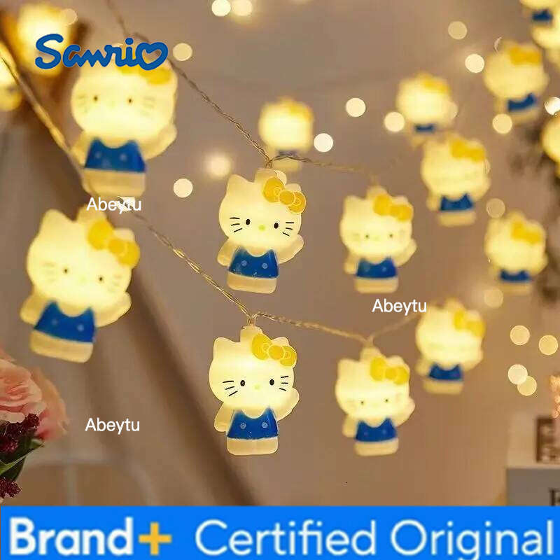 Sanrio 1.5/3m LED Cartoon Hello Kitty String Lights Kids Room Battery/Usb Operated Hanging Lamp Christmas Festival Decor Light H260209-image-1095262807