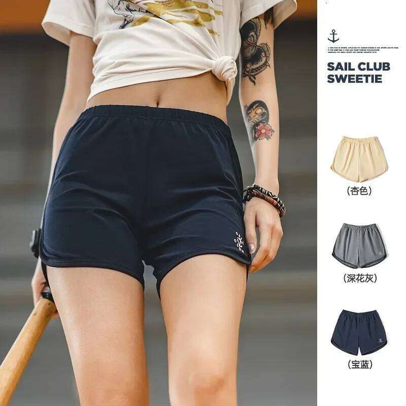 Maden Women's Athletic Running Elastic High Waist Gym Workout Sport Shorts Summer Casual Breathable Short Pants Plus Size H260209-image-1094706458