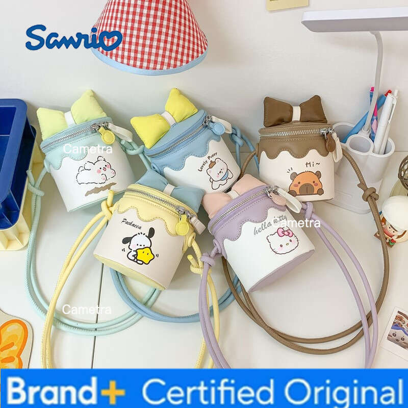 Sanrio – Mini porte-monnaie de Style coréen pour filles, porte-monnaie avec chaîne, seau à nœud papillon, sac de dessin animé, nouvelle collectio
