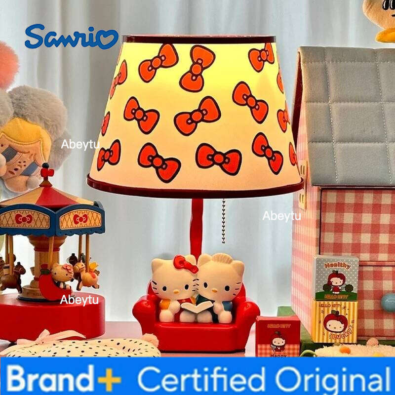 Sanrio Cartoon Table Lamp Wedding Birthday Gift Children'S Bedside Cute Hello Kitty Nightlight Desktop Ornaments H260209-image-1095261558