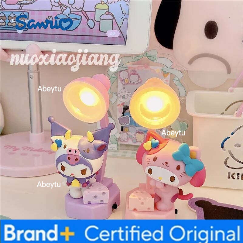 Sanrio Cartoon Kuromi Melody Pochacco Small Desktop Mini Table Night Desk Decorative For Girl Birthday Gift Lamp Diy H2602091-image-1095305325