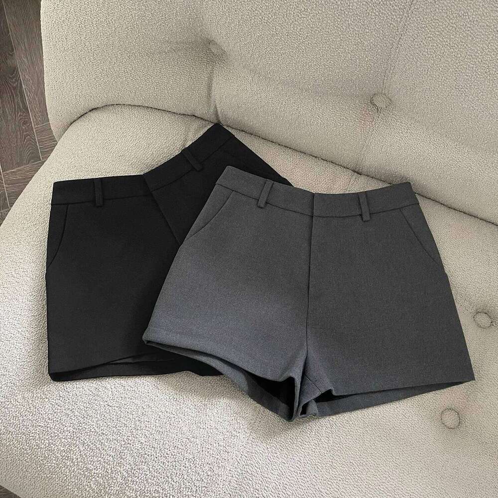 Elegant Solid A-Line Wide Leg Shorts Fashion Women 2025 New Summer High Waist Korean Pants Casual Office Lady Commute Outfits H260209-image-1094697952