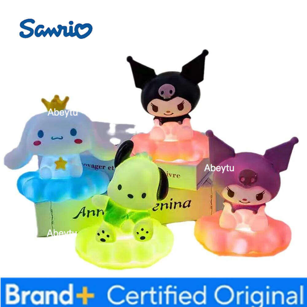 Sanrio Hello Kitty Kuromi Cinnamoroll Night Light Glowing Toy Bedside Lamp Anime Kawaii Cute Children Kid Present Gifts H260209111-image-1095305737