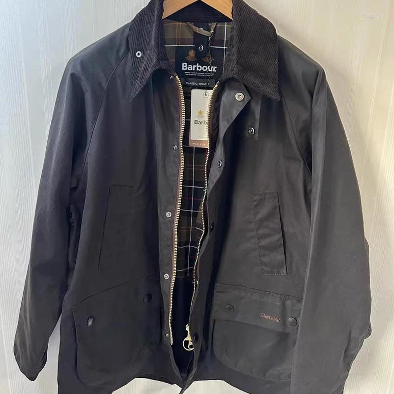 Men's Jackets Bar Bedale Olive Green Waxed Jacket street casual NEW Hiking-Climbing Travel Outdoor