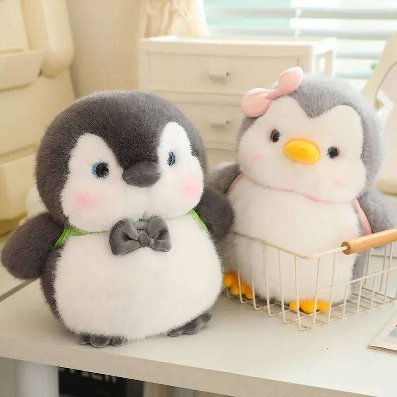 25/32cm Soft Fat Plush Toys Stuffed Cartoon Animal Couple Penguin Doll Lovely Kids Baby Girls Christmas Birthday Gift H260209-image-1094704806