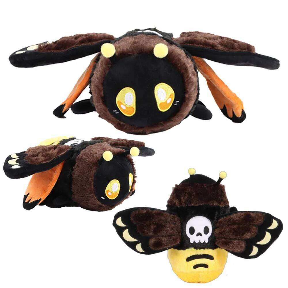 Death's Head Hawkmoth Stuffed Gothic Style Plush Toy for Kids Halloween Doll Cartoon Gifts Home Decor H260209-image-1094704906
