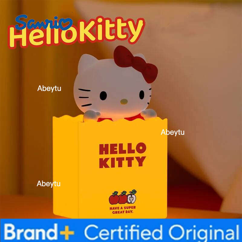 Sanrio Hellokitty Kawaii Cartoon Cute Bag Nightlight Patting Remote Control Light Bedroom Bedlight Children Gift H2602091-image-1095305236