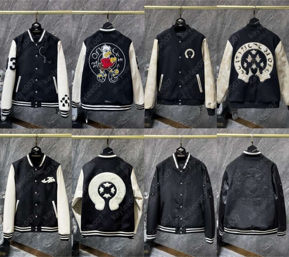 harts jacket men designer brand warmth retention Woolen leather sleeve patchwork baseball jacket embroidery cotton jacket Strong mens clothing 009