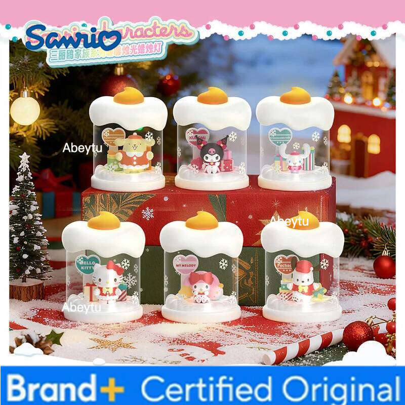 Sanrio Genuine Warm Candlelight Series Blind Box Candle Lamp Desktop Ornament Room Decorations Trendy Collectible Figurines H260209-image-1095261788