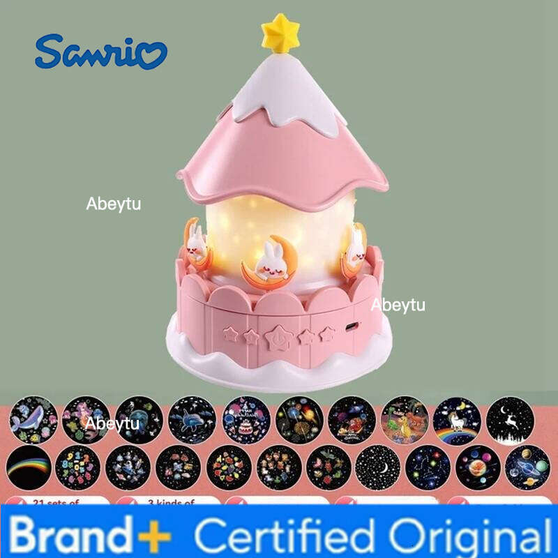 Sanrio Star Galaxy Night Kids 360 Rotating Baby Ceiling Projector With Dimmable Light For Bedroom H260209-image-1095261079