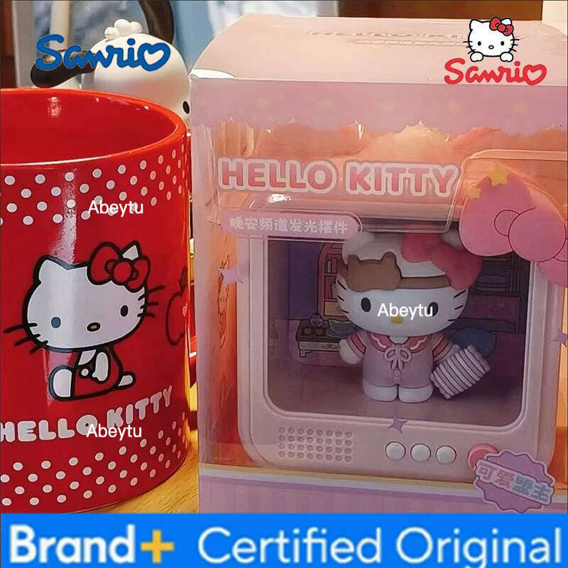 Sanrio Tv Nightlight Hello Kitty Cute Kuromi Cartoon Melody Creative Cinnamoroll Desktop Decoration Birthday Gift H260209-image-1095262429