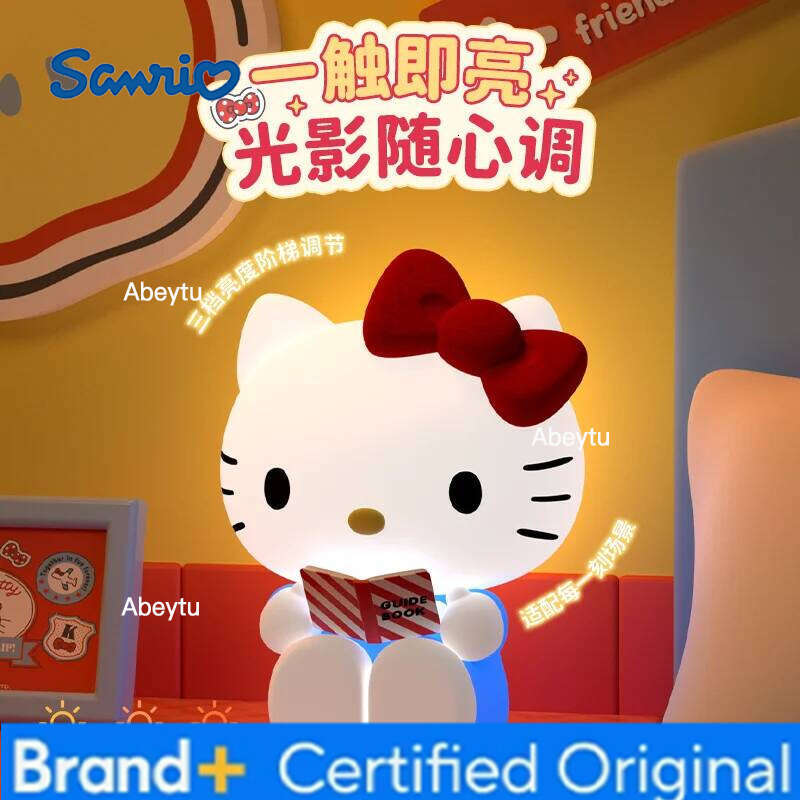 Sanrio 2026 New Bedroom Sleeping Nightlight Hellokitty Cute Ornaments Mysterious Trend Toy Doll Model Figure Girl Birthday Gift H260209-image-1095261798
