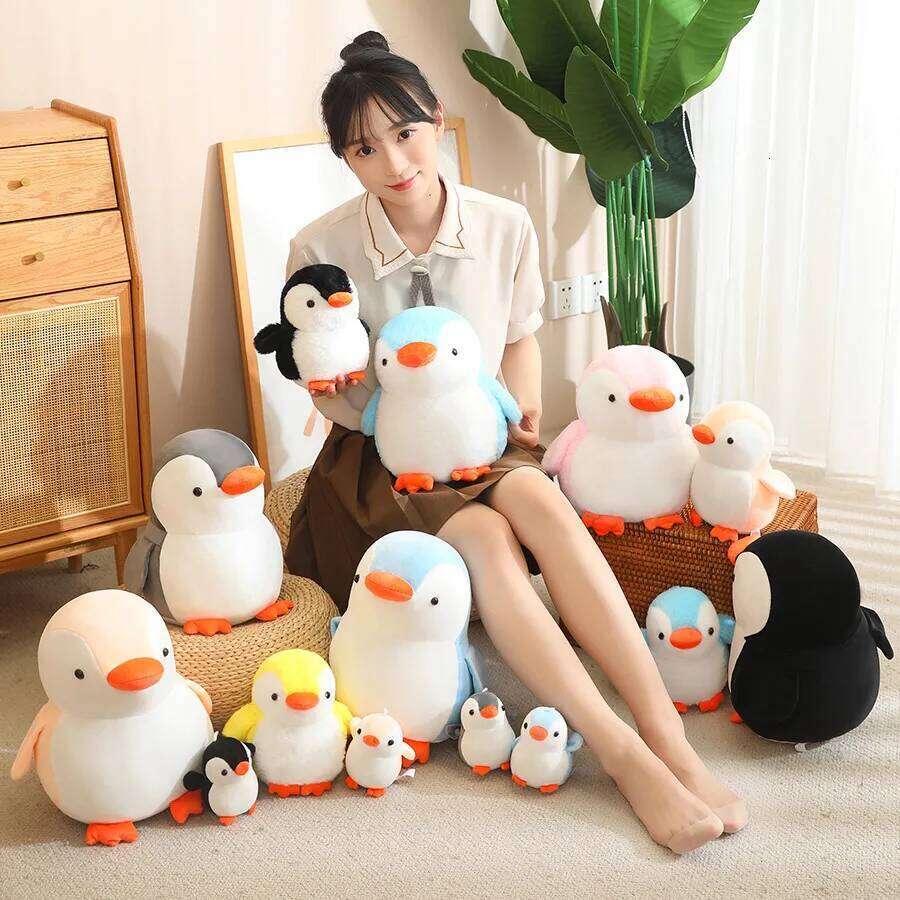 Kawaii Plush Toy Six Colors Penguin Christmas For Kids Lovely Soft Cartoon Dolls Girls Friends Cute Gift H260209-image-1094704919