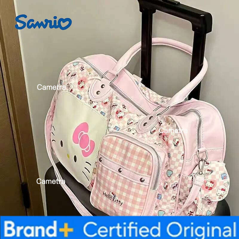 Sanrio mignon Hello Kitty fourre-tout pour femmes 2024 nouveau bagage de voyage Portable loisirs grande capacité sac de sport multifonctionnel H2