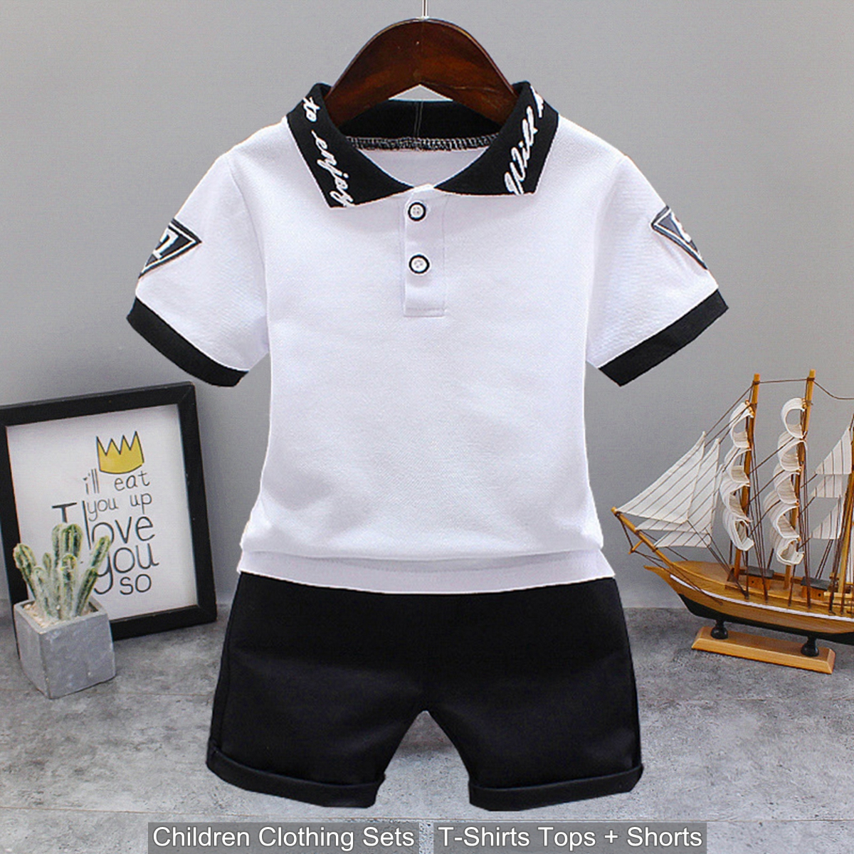 Kids Clothing Sets Kids Designer Clothes T-shirts Shorts Baby Boys Girls Clothes Set Baby Clothing Tee Shirts Short Pants Children Sports Clothes-image-1094703339
