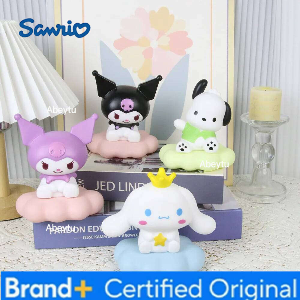 Sanrio In stock Kawaii s Night Enamel Cloud Cartoon Kuromi Cinnamoroll Pochacco Small Table Light Illuminating Decoration H260209-image-1095261739