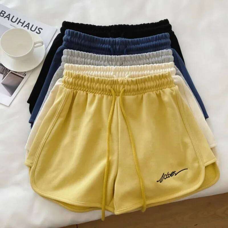 1pcs Summer Women Short Wearing Female Outside High-Waist Casual Loose Pants Lady Stylish Thin Breathable Gym Shorts H260209-image-1094701560
