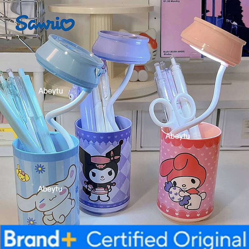 Sanrio Kuromi Creative Pen Holder Night Lamp Table Light Soda Water Charging Telescopic LED Can Decoration Multifunctional Learning H260209-image-1095262697