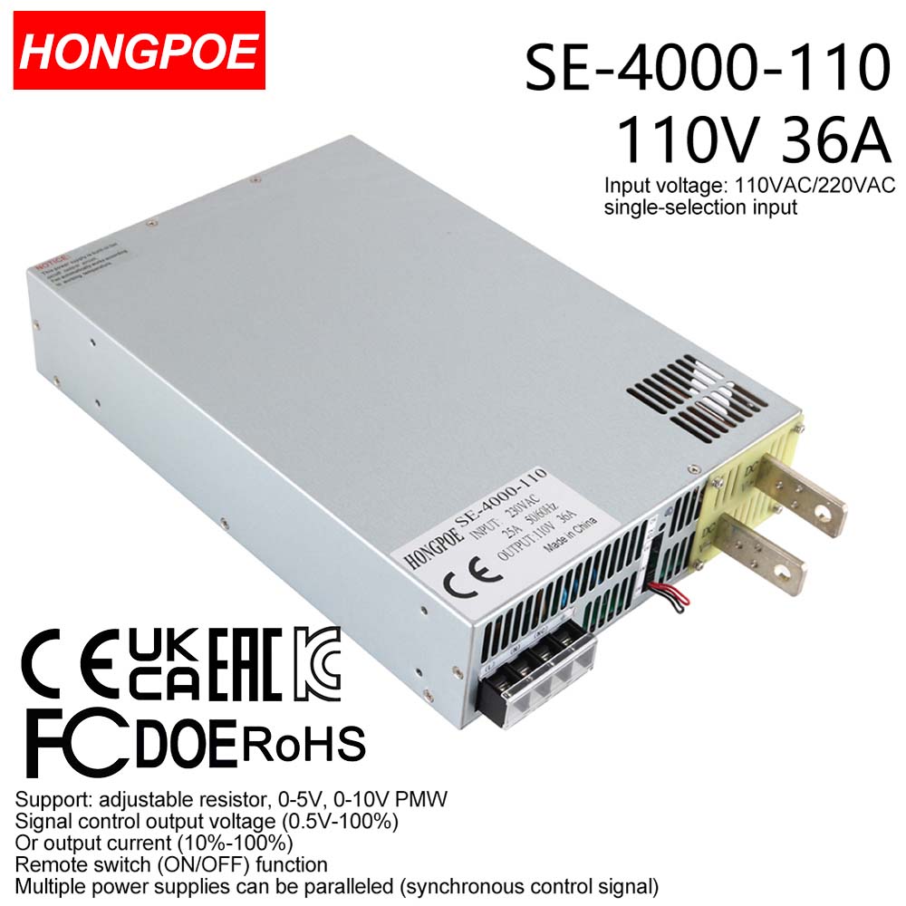 0-110V 36A 4000W Adjustable AC-DC 0-5V 0-10V PLC/PMV signal control transformer, suitable for motor/battery/solar/industrial control. CE certifie-image-1109161002