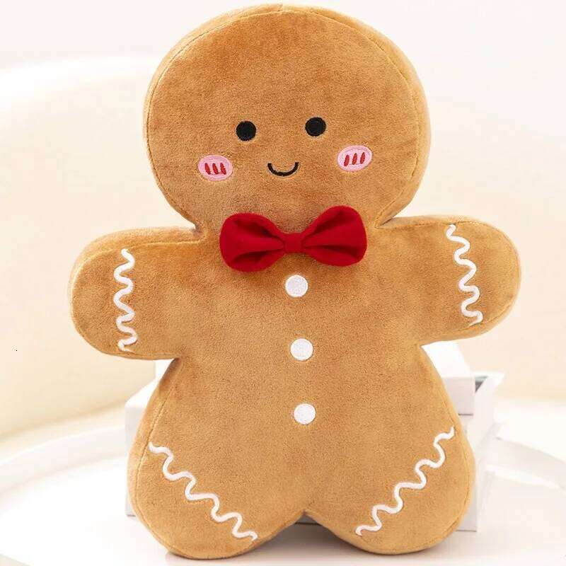 18cm Cute Gingerbread Man Plush Toy Chocolate Cookie Doll 50cm Tree Decor Xmas Pendant Christmas Gifts H260210-image-1094747588