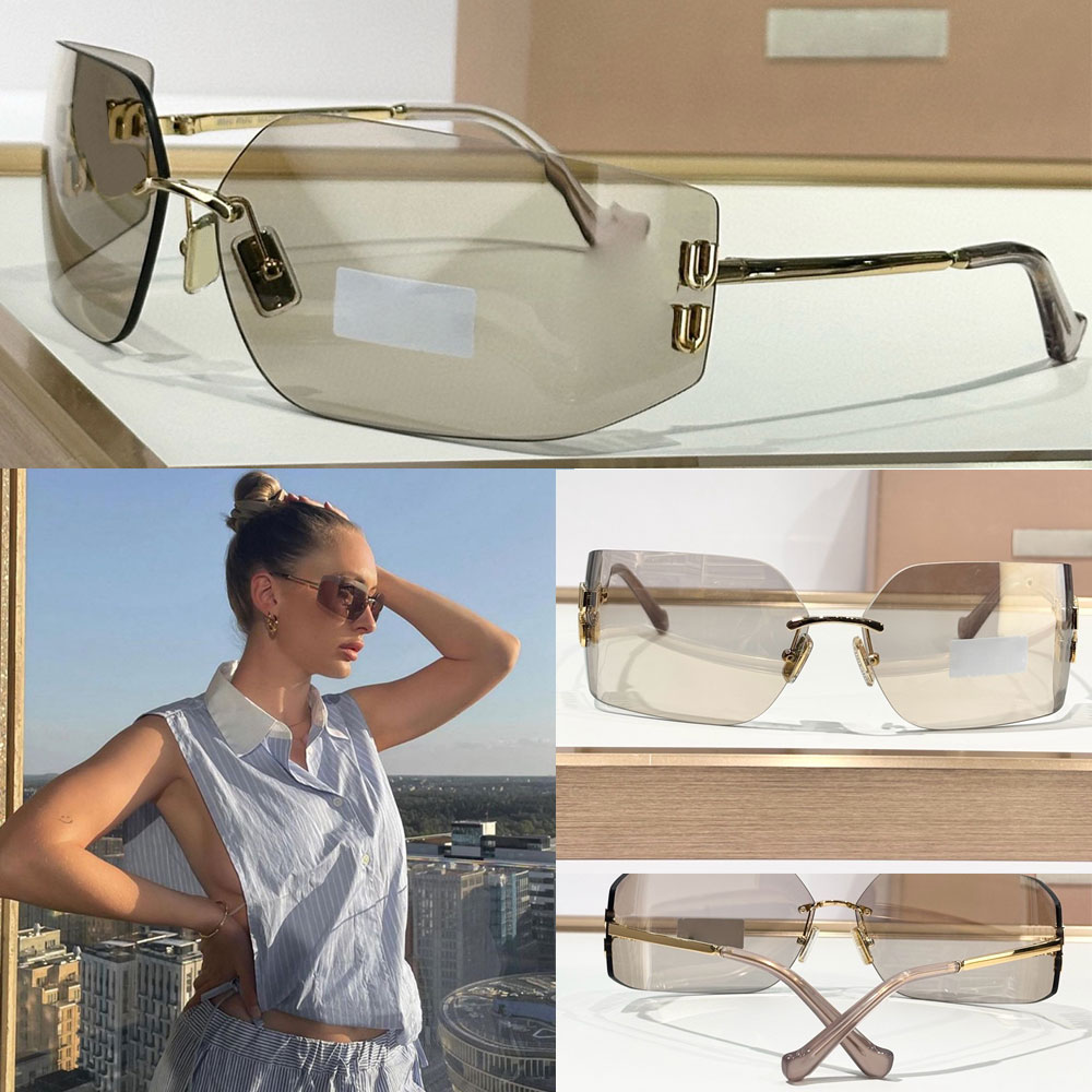 Aube lunettes de soleil femmes designer bouclier masque lunettes de soleil SMU54Y mode décorative lentilles graduées lunettes de soleil incurvées