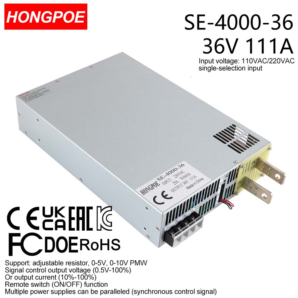 0-36V 111A 4000W Adjustable AC-DC 0-5V 0-10V PLC/PMV signal control transformer, suitable for motor/battery/solar/industrial control. CE certifie-image-1109161008