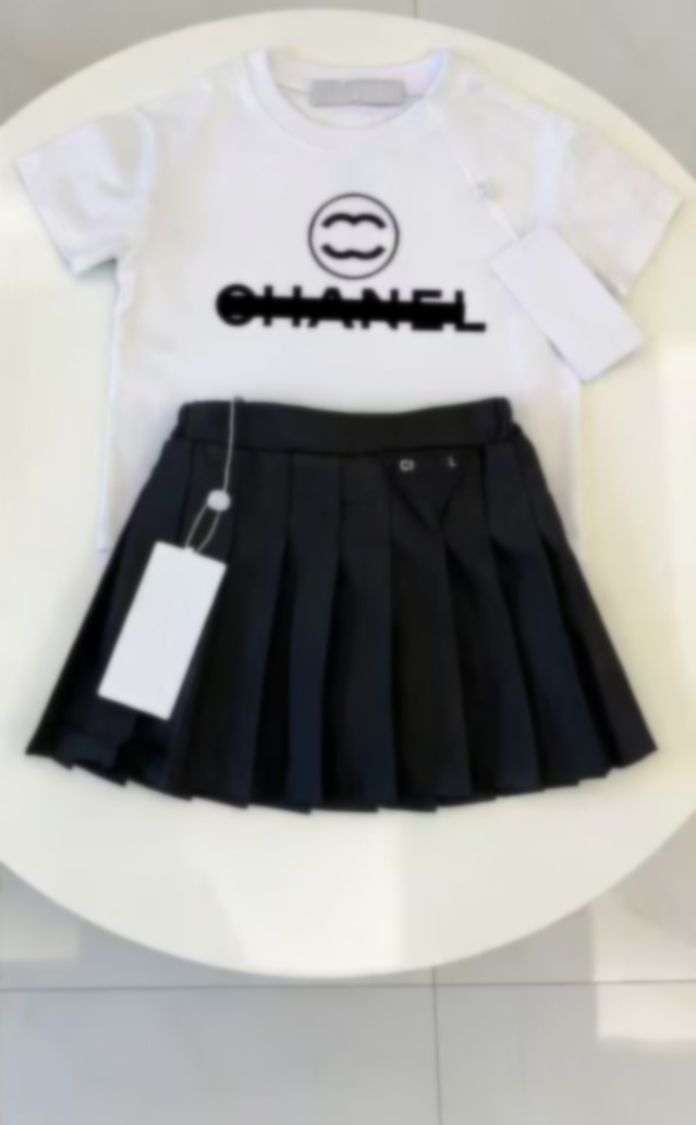 Ensemble jupe fille vêtements pour enfants robe fille t-shirt fille survêtements été 100% coton ensemble short à manches courtes loisirs sport de