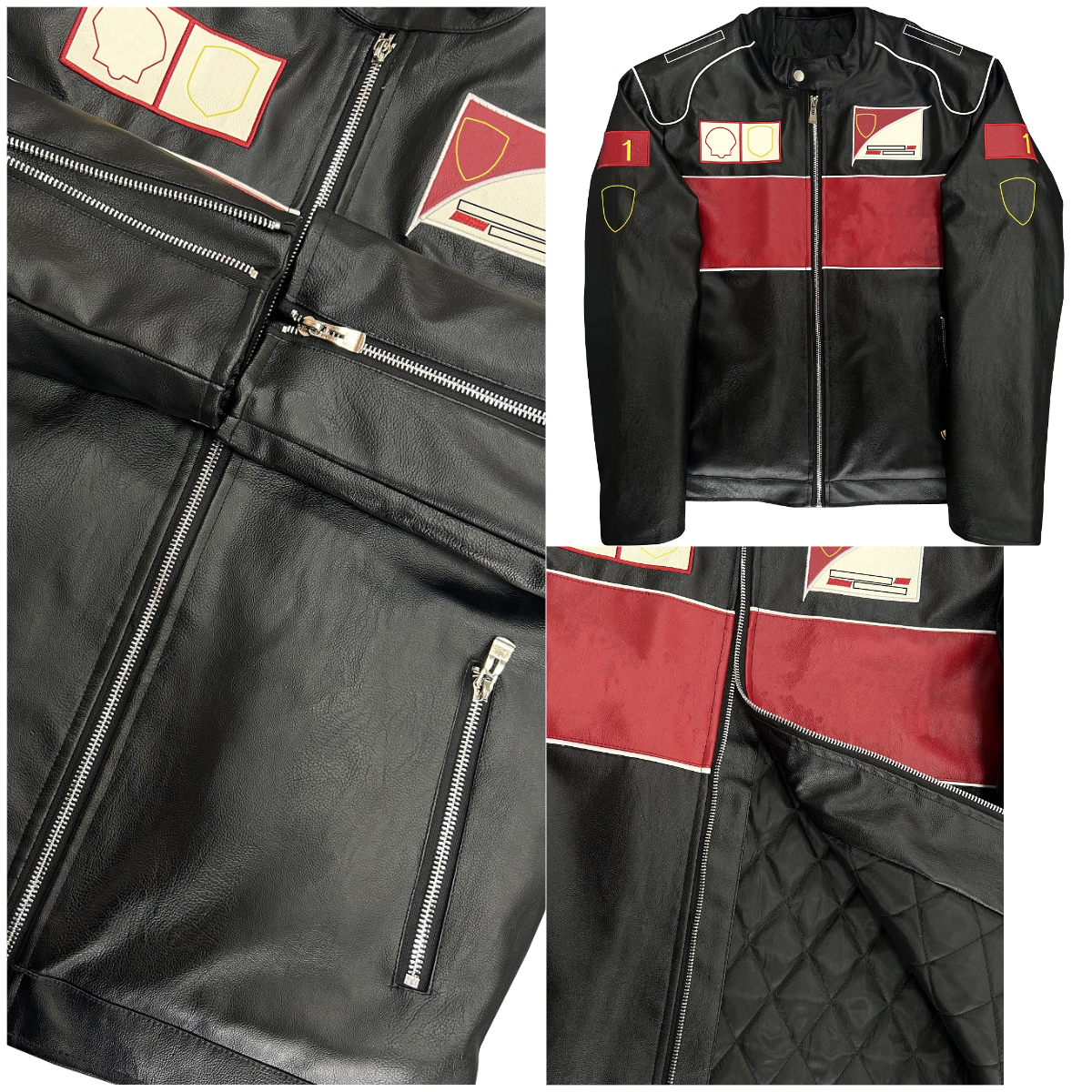 The latest 2026 Formula One F1 jacket racing cotton F1 jacket leather jacket waterproof and warm racing fans motorcycle enthusiasts casual winter le