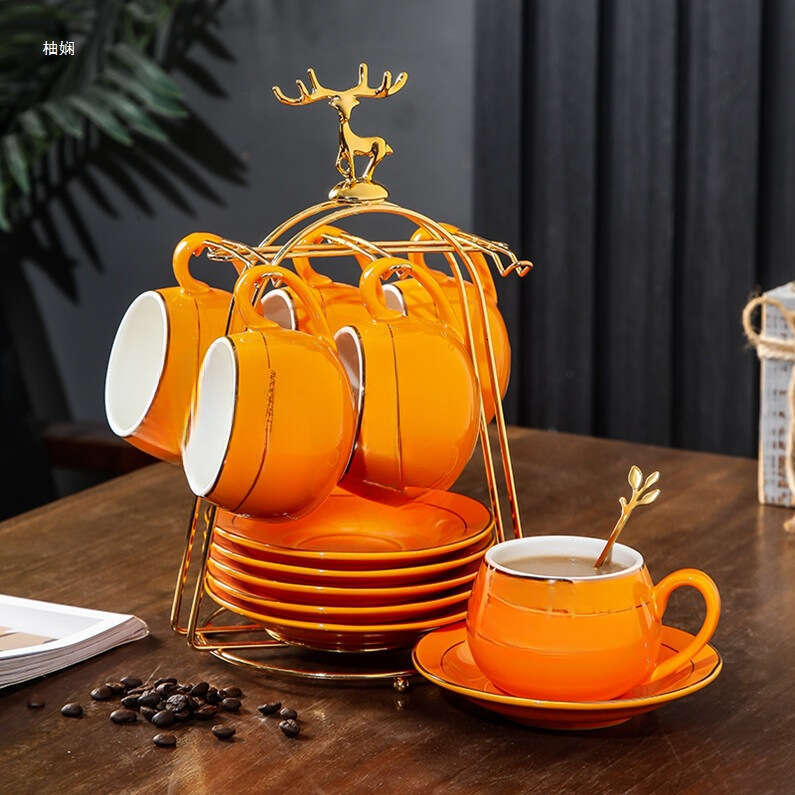 Coffee Household Simple Ceramic English Afternoon Cup European Style Tea Set 6 Cups And Saucers B2 K260225-image-1095427901
