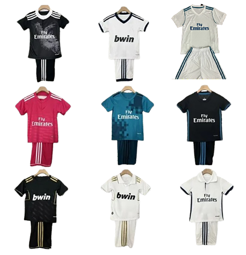 kids football kits 2011 2012 2013 2014 VINTAGE Retro Soccer Jerseys KAKA SERGIO RAMOS BALE MODRIC RONALDO BENZEMA 11 12 13 14 15 16 17 Classic Fo-image-937400291