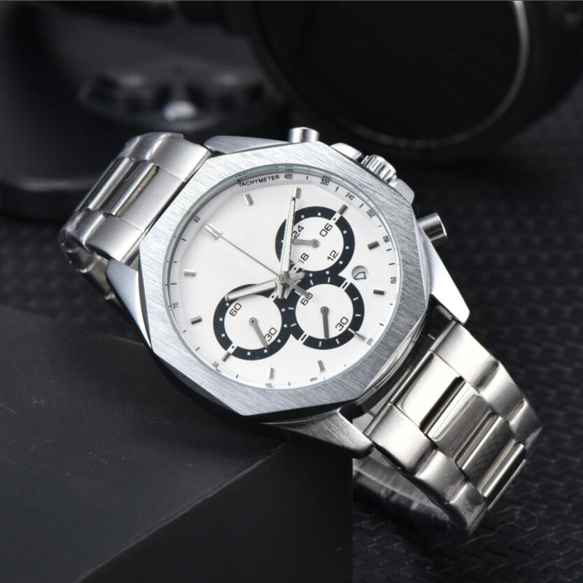 Luxe hommes femmes montres classiques Bossity montres-bracelets mouvement à quartz montre horloge en acier inoxydable montre-bracelet chronograph