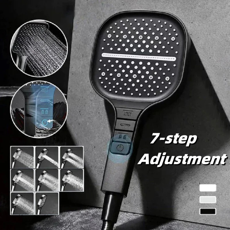 Large Shower Head 7 Modes Adjustable Shower Head Bathroom High-pressure Water-saving Shower Mixer Nozzles Bathroom Accessories 260209 M260320-image-1096055182