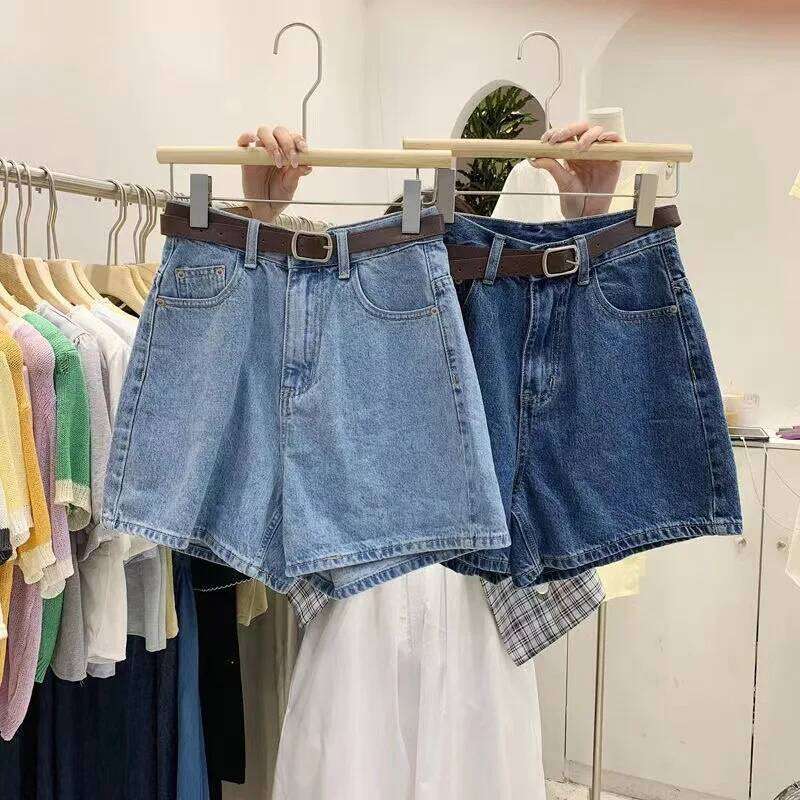 Fashion And Literature Korean Version Of Loose Denim Shorts For Women H260210-image-1094752530