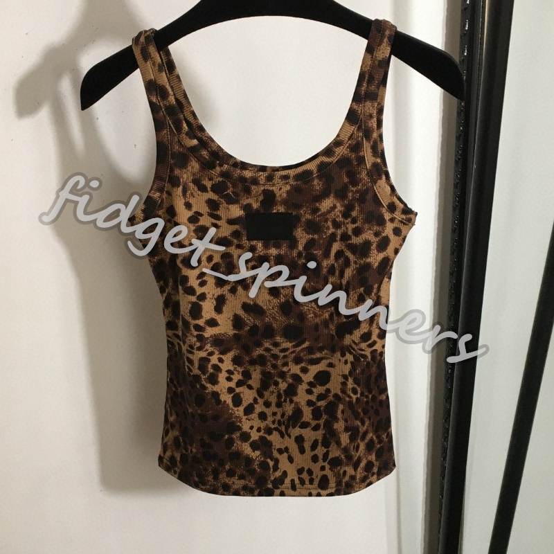 Women Designer Clothing Fashion Leopard Print Halter Top Luxury Women's Vest One-piece Swimming Suits 30435