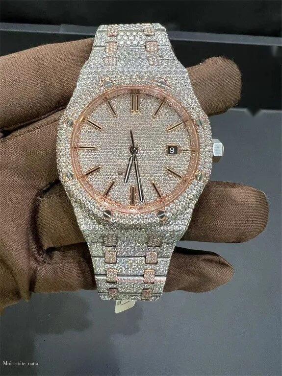 AAAAA+ GIA New model of moissanite men's stylish hip-hop style high-end chilled custom watch birthday gift - free delivery upon inspection