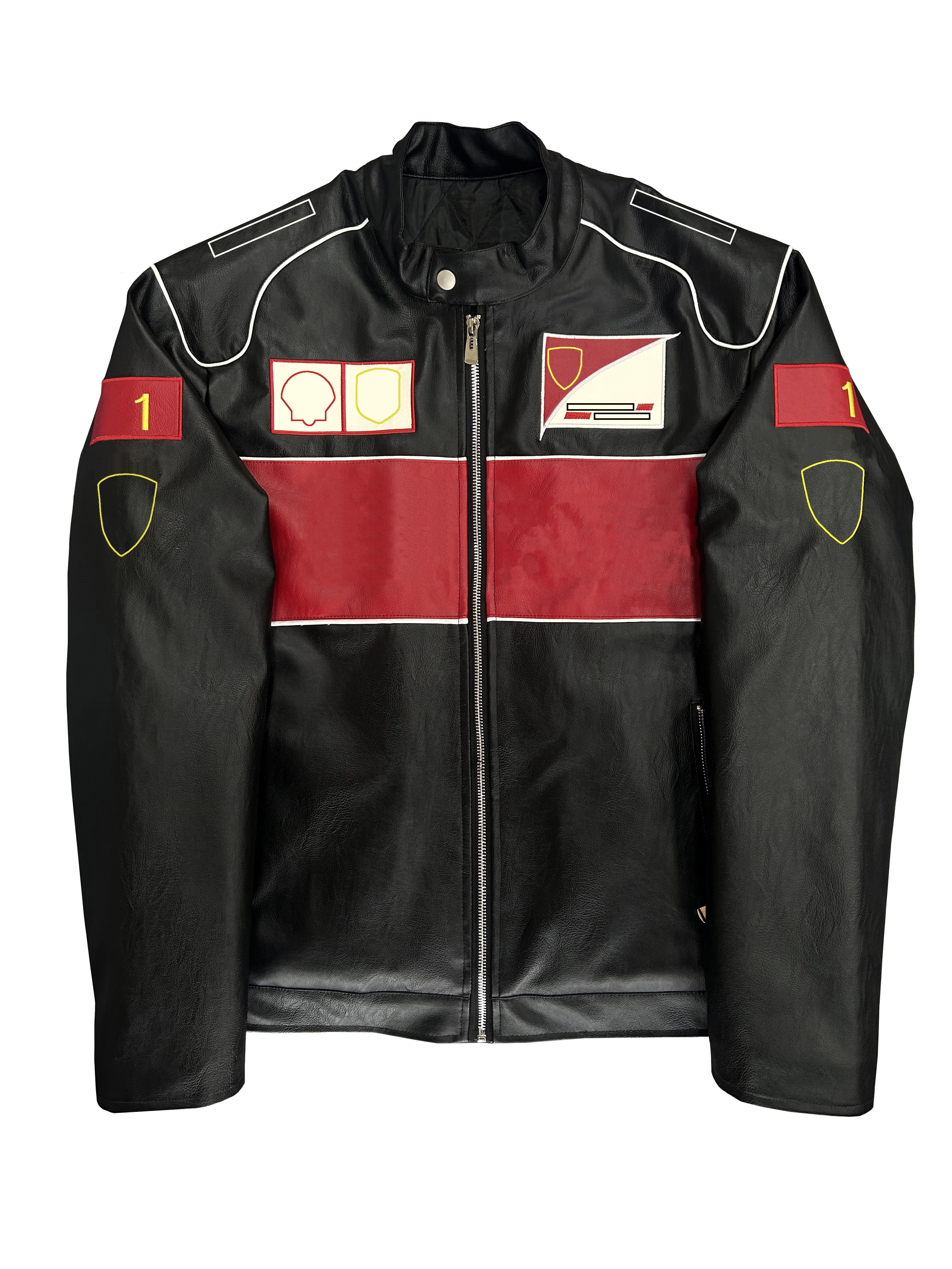 F1 2026 New Racing Suit Jacket Formula 1 Team Fans Retro Motorcycle Biker Jacket for Men and Women Riding Windproof Zip Leather Jacket