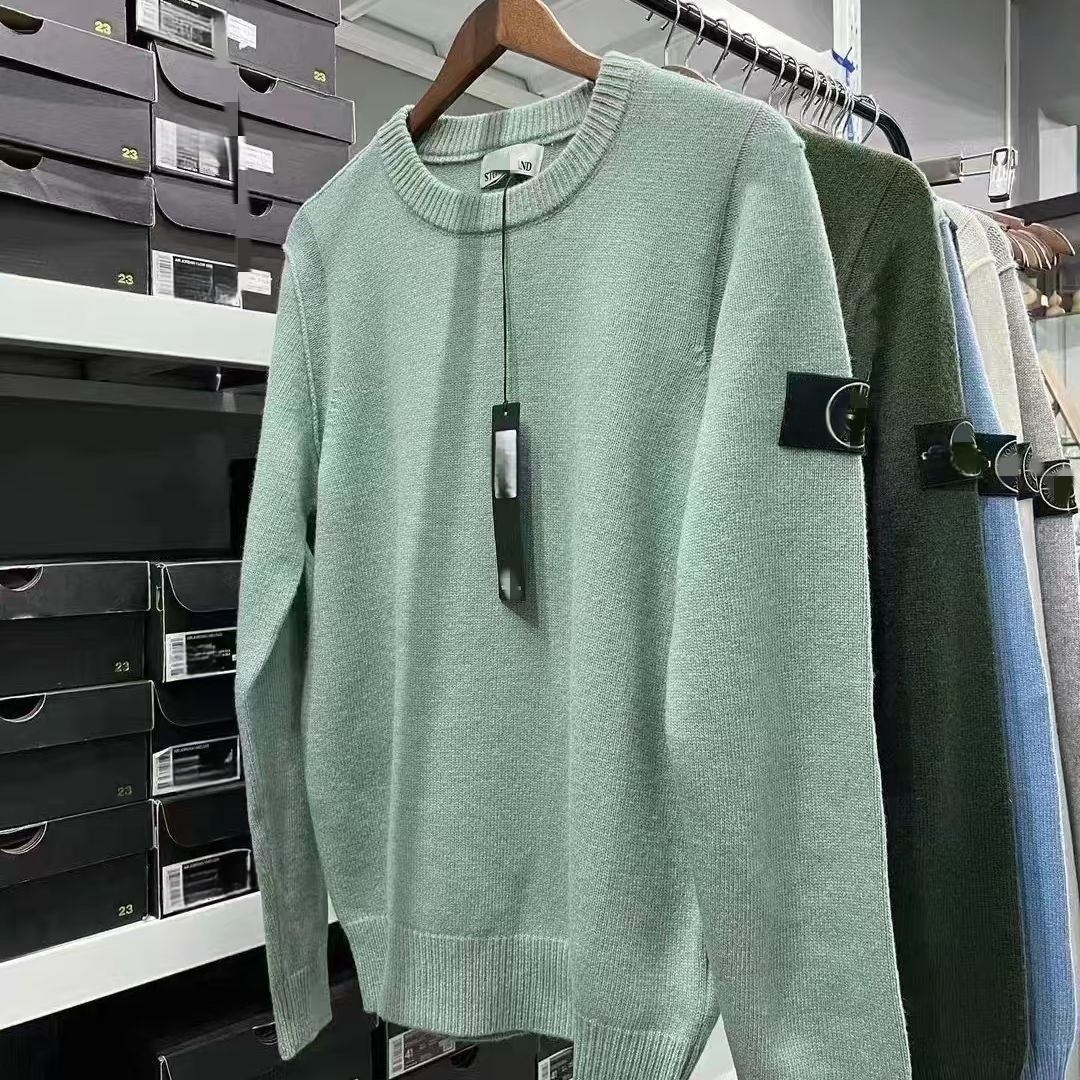Men's pullover Sweater Men's Clothes Designer Casual Stone Logo Compass Coat Pure Color Sweatshirt Jacket Women Swearers Spring Long Sleev