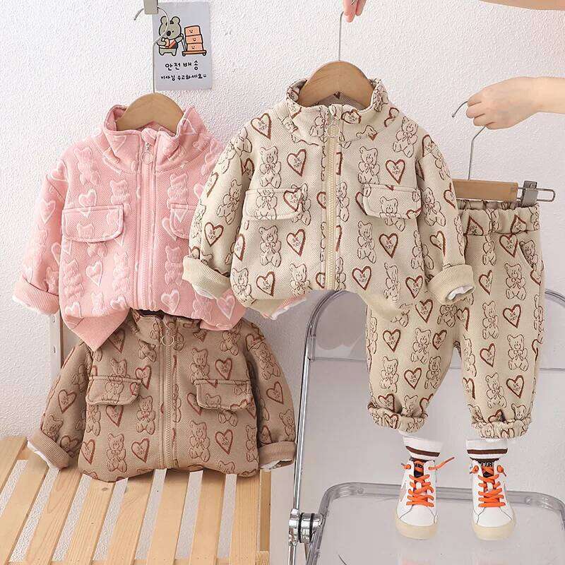 Boys Clothes Sets Spring Autumn Children Cotton Coats Pants 2pcs Sports Suit For Baby Girl Tracksuits Kids Outfits Toddler 26H0211 M260305-image-1096279696