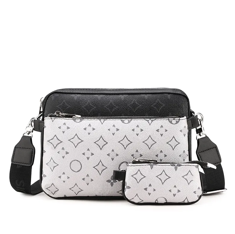 10A Top Designer handbag Trio Messenger Bag Fashion Evening CrossBody Shoulder Bags Leather Men Purse Handbags Wallet phone tote bag 2026