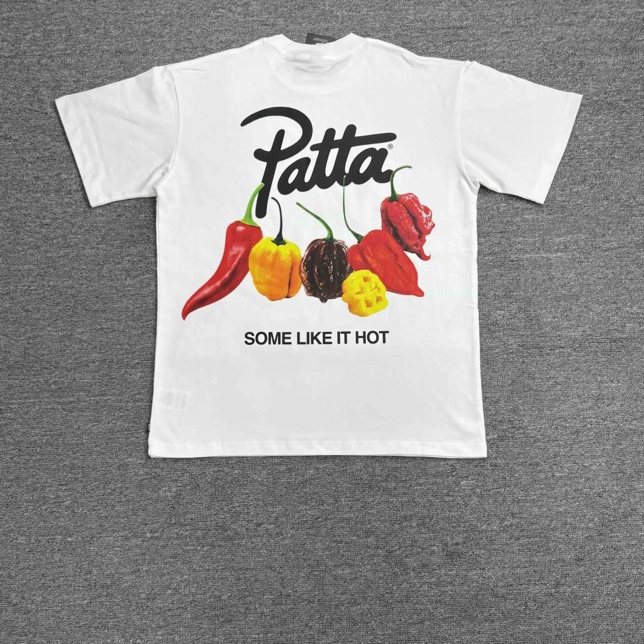 designer mens t shirt patta t shirts summer short sleeved men's trendy pure cotton casual t-shirt fun vegetable letter print tshirt us size