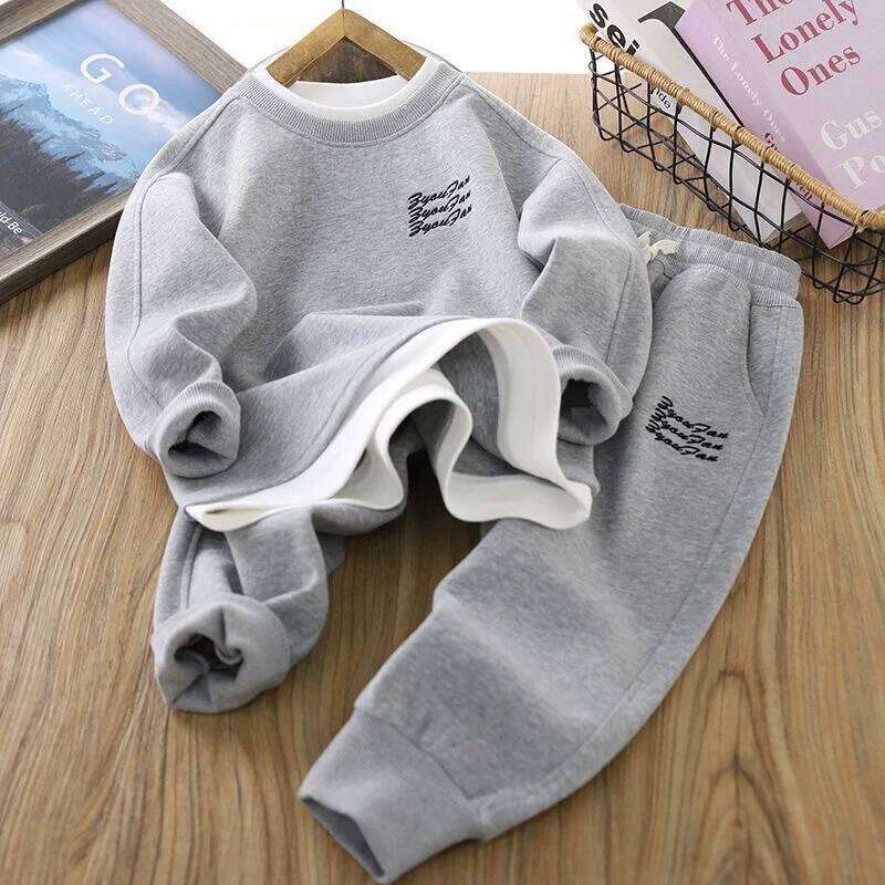 Boys Sweatshirts Sets Autumn Kids Casual PulloverPants 2Pcs Spring Teenagers Cotton Sport Suits Children Clothing 4-14 Years 26H0211 M260305-image-1096279705