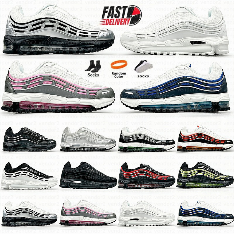 Chaussures de running noires grises blanches rouges argentées baskets de sport 40-45