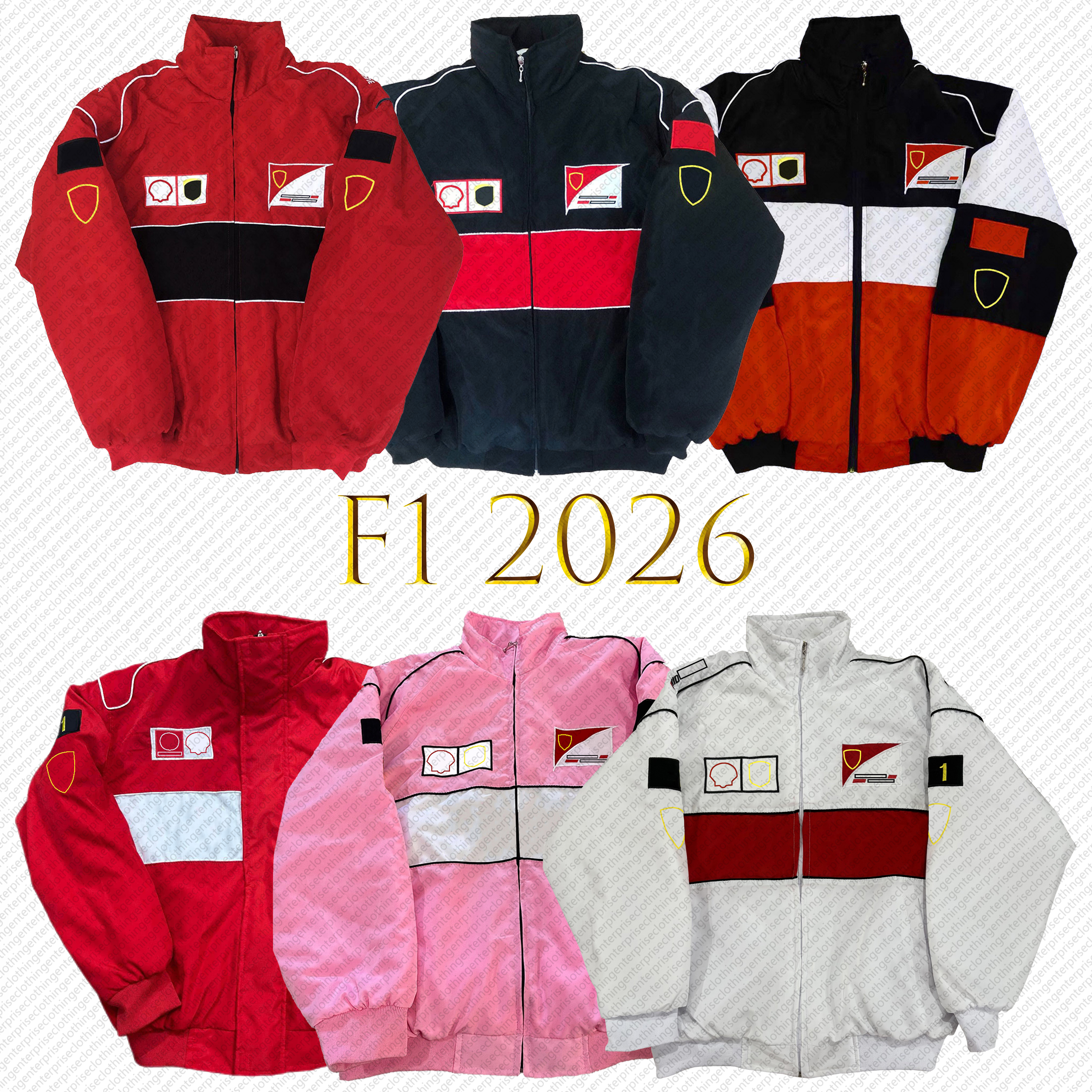 Veste de course en coton rétro F1, Logo de l'équipe de formule 1, unisexe, Streetwear brodé, manteau chaud pour sport automobile, 2026