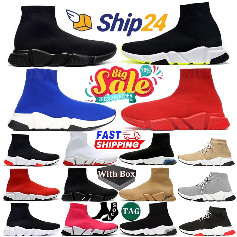 Chaussures de chaussettes de créateurs Hommes Femmes Graffiti Blanc Noir Rouge Beige Semelle Transparente À Lacets Chaussettes Jaune Fluo Baskets