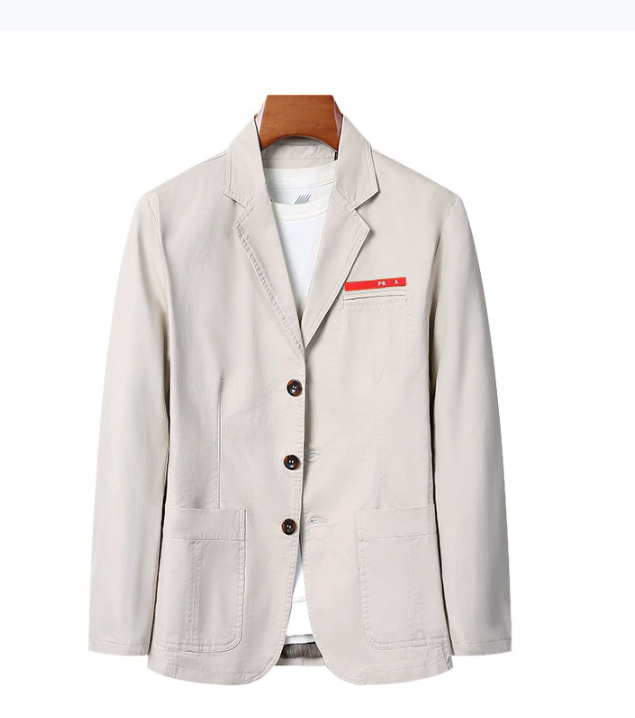 Spring brand designer for mens Casual Business Blazer loos fit luxury cotton breathable fashion Suit Jacket Male good version Formal Blazers