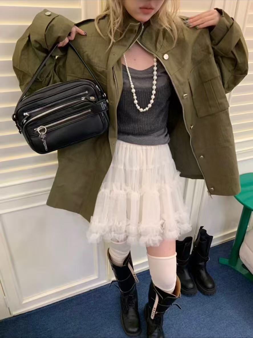 2026 Real Leather Top Bags acne Studios Camero Shoulder Bag Strap handbag Ziplock Travel Multi-compartment Motorcycle Tote Men Women Crossbody Pouch