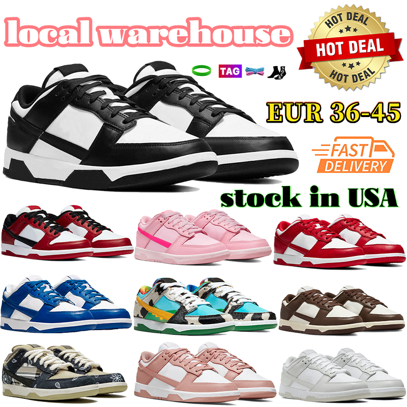 Local warehouse designer shoes for Mens Womens Sports Sneakers White Black Brown Triple Pink Grey University Red Rose Whisper Outdoor Trainers Stock