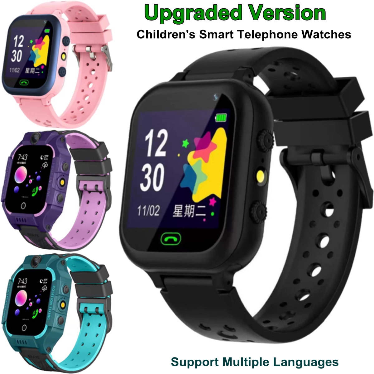 Q19 SOS caméra montre intelligente bébé LBS Position Lacation Tracker montre intelligente pour enfants chat vocal lampe de poche enfants VS Q100