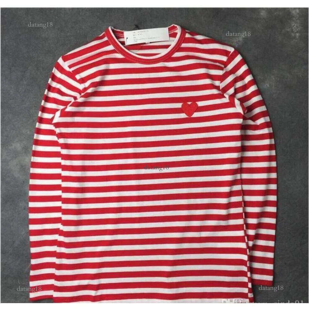Diseñador Come Du Garcon sudadera con capucha Mangas largas Logotipo bordado rojo Camiseta gráfica Las rayas son suaves Vintage Unisex Ropa de calle